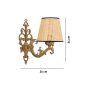 OPVIQ Zidna lampa Claire Coral Natural Gold - slika 5