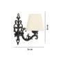OPVIQ Zidna lampa Claire Cream Black - slika 4