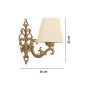 OPVIQ Zidna lampa Claire Cream Gold - slika 4