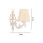 OPVIQ Zidna lampa Claire Cream White - slika 4