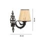 OPVIQ Zidna lampa Lily Coral Natural Black - slika 4