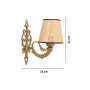 OPVIQ Zidna lampa Lily Coral Natural Gold - slika 5