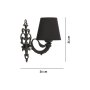 OPVIQ Zidna lampa Lily Black - slika 4