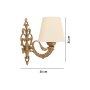 OPVIQ Zidna lampa Lily Cream Gold - slika 4