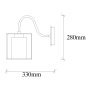 OPVIQ Zidna lampa Swank 702 A - slika 3