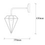 OPVIQ Zidna lampa Elmas 6303 - slika 3
