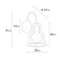 OPVIQ Zidna lampa Harran N 1138 - slika 5