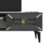 HANAH HOME TV polica Yumedi Anthracite Gold - slika 4
