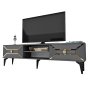 HANAH HOME TV polica Yumedi Anthracite Gold - slika 5