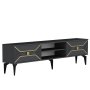 HANAH HOME TV polica Yumedi Anthracite Gold - slika 1
