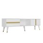 HANAH HOME TV polica Vania White Gold - slika 1