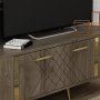 HANAH HOME TV polica Detas Walnut Gold - slika 4