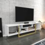 HANAH HOME TV polica Asal 150 White Gold - slika 3