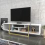 HANAH HOME TV polica Asal 150 White Gold - slika 4