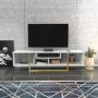 HANAH HOME TV polica Asal 150 White Gold - slika 2