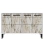 HANAH HOME TV polica Stria White Marble - slika 1