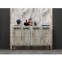 HANAH HOME TV polica Stria White Marble - slika 2