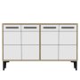 HANAH HOME TV polica Stria Sapphire Oak White - slika 1
