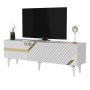 HANAH HOME TV polica Iris White Gold - slika 5