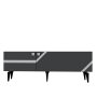 HANAH HOME TV polica Iris Anthracite Silver - slika 1