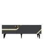 HANAH HOME TV polica Iris Anthracite Gold - slika 1