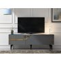 HANAH HOME TV polica Iris Anthracite Gold - slika 2