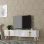 HANAH HOME TV polica Asel White Gold - slika 2