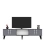 HANAH HOME TV polica Asel Anthracite Silver - slika 1