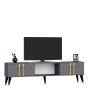 HANAH HOME TV polica Asel Anthracite Gold - slika 4