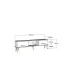 HANAH HOME TV polica Asel Anthracite Gold - slika 5
