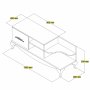 HANAH HOME TV polica Sultan Walnut White - slika 4