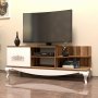 HANAH HOME TV polica Sultan Walnut White - slika 1
