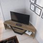 HANAH HOME TV polica Sares Walnut Black - slika 5