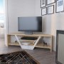 HANAH HOME TV polica Sares Oak White - slika 4
