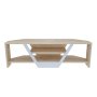 HANAH HOME TV polica Sares Oak White - slika 1