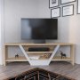 HANAH HOME TV polica Sares Oak White - slika 2