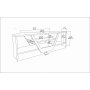 HANAH HOME TV polica Sares Oud Oak Black - slika 5