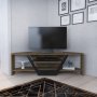 HANAH HOME TV polica Sares Oud Oak Black - slika 1