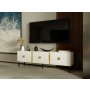 HANAH HOME TV polica Lagho White Gold - slika 3