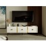 HANAH HOME TV polica Lagho White Gold - slika 2