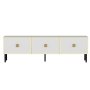 HANAH HOME TV polica Kivan White Gold - slika 1