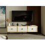 HANAH HOME TV polica Kivan White Gold - slika 2