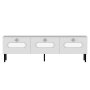 HANAH HOME TV polica Ikeda White Silver - slika 1