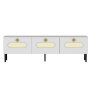 HANAH HOME TV polica Ikeda White Gold - slika 1
