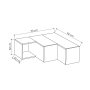 HANAH HOME TV polica Compact Anthracite Light Mocha - slika 4