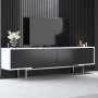 HANAH HOME TV polica Force Black White Silver - slika 2