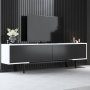 HANAH HOME TV polica Force Black White - slika 2