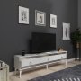HANAH HOME TV polica Ponny White Silver - slika 3