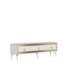 HANAH HOME TV polica Ponny White Gold - slika 1