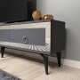 HANAH HOME TV polica Ponny Anthracite Silver - slika 4